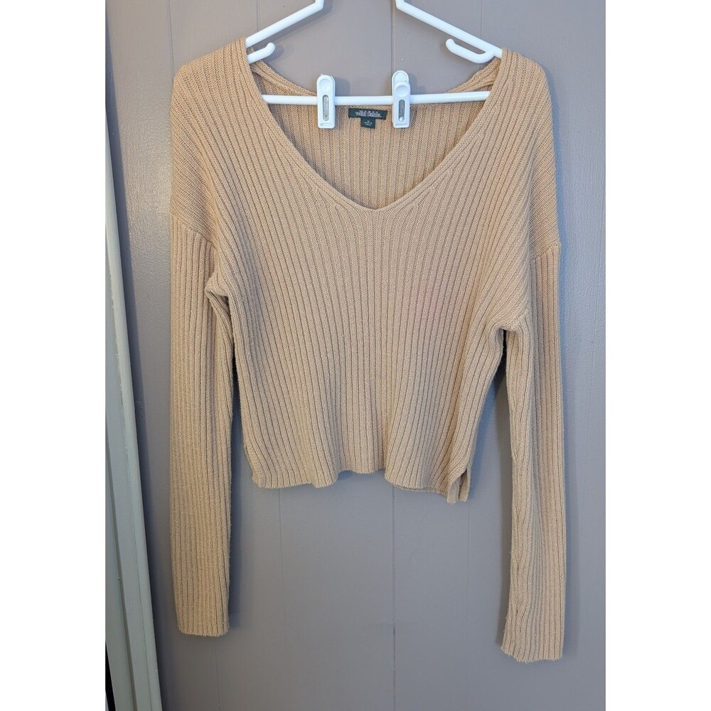 Wild Fable Women Brown Pullover Sweater medium
